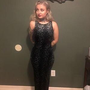 Velvet snakeskin dress